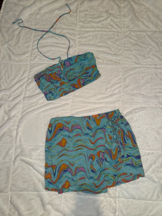 wild fable Dresses & Skirts - wild fable Turquoise Multicolor Swirl Top